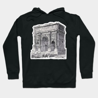 Art drawing of a Roman triumphal arch in Italian lands Hoodie